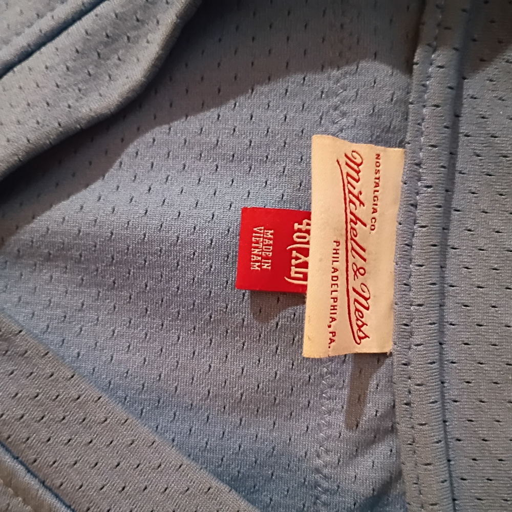 Mitchell & Ness Light Blue Jersey with Red and White Accents - Picture 4 of 4
